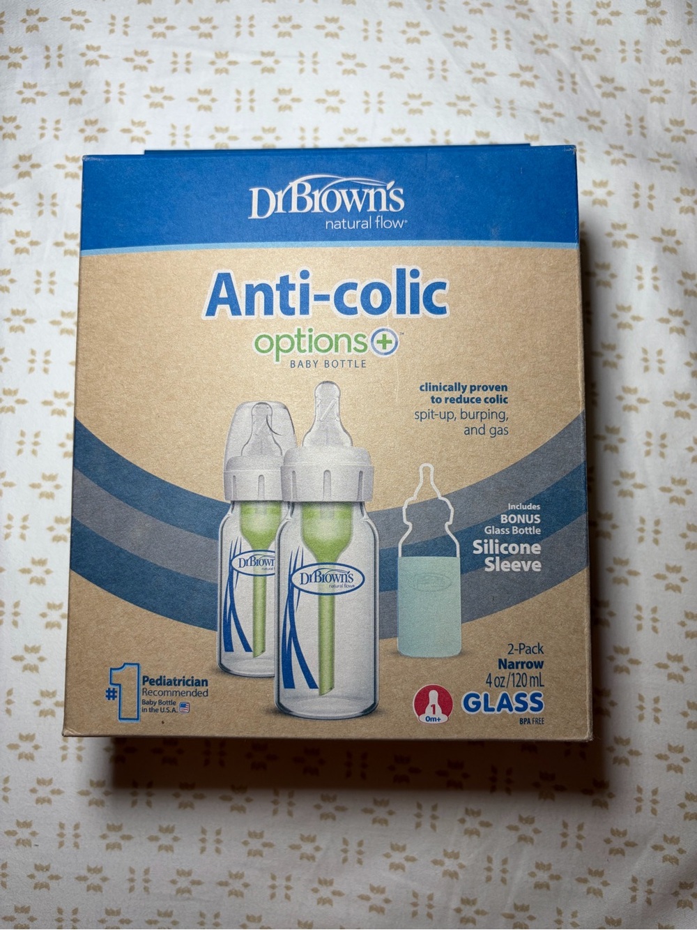 Anti-Colic Options+ Glass Baby Bottles